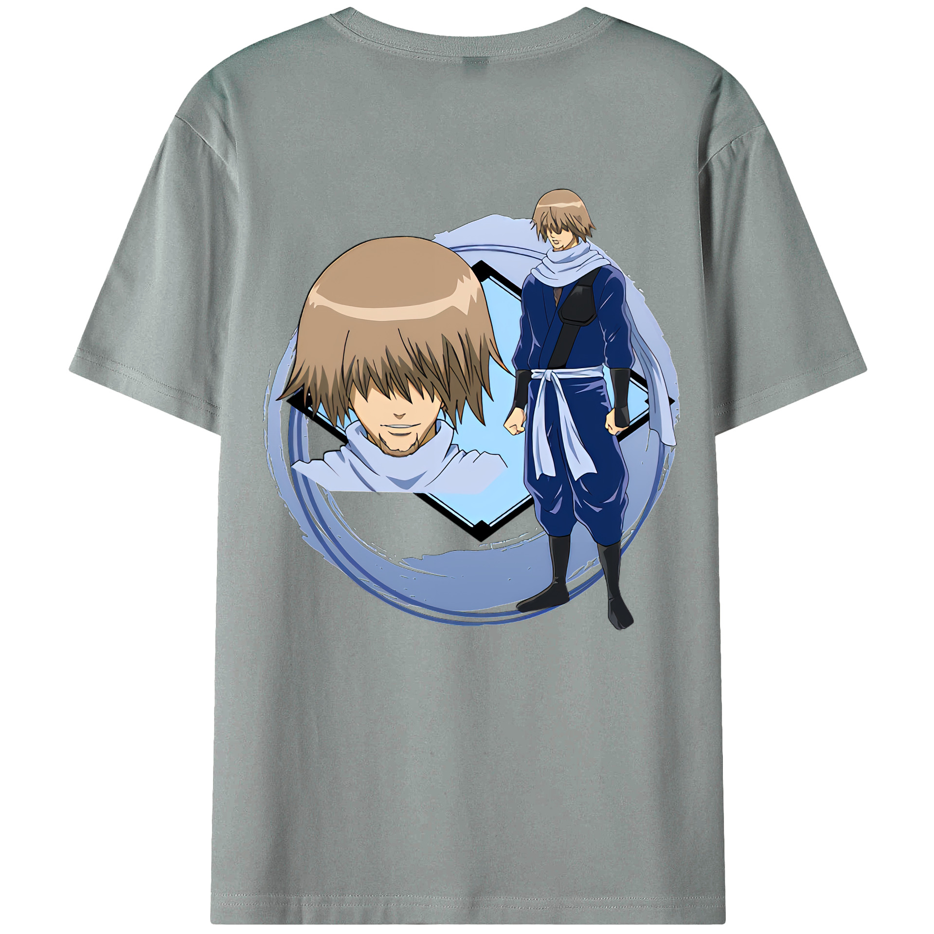 （画像用） ぎんたま 坂田銀時（さかたぎんとき） 神楽 志村新八（しむら しんぱち） GINTAMA Sakata Gintoki Kagura Shimura Shinpachi 綿100％ メンズ半袖Tシャツ（バックプリント） 通気性